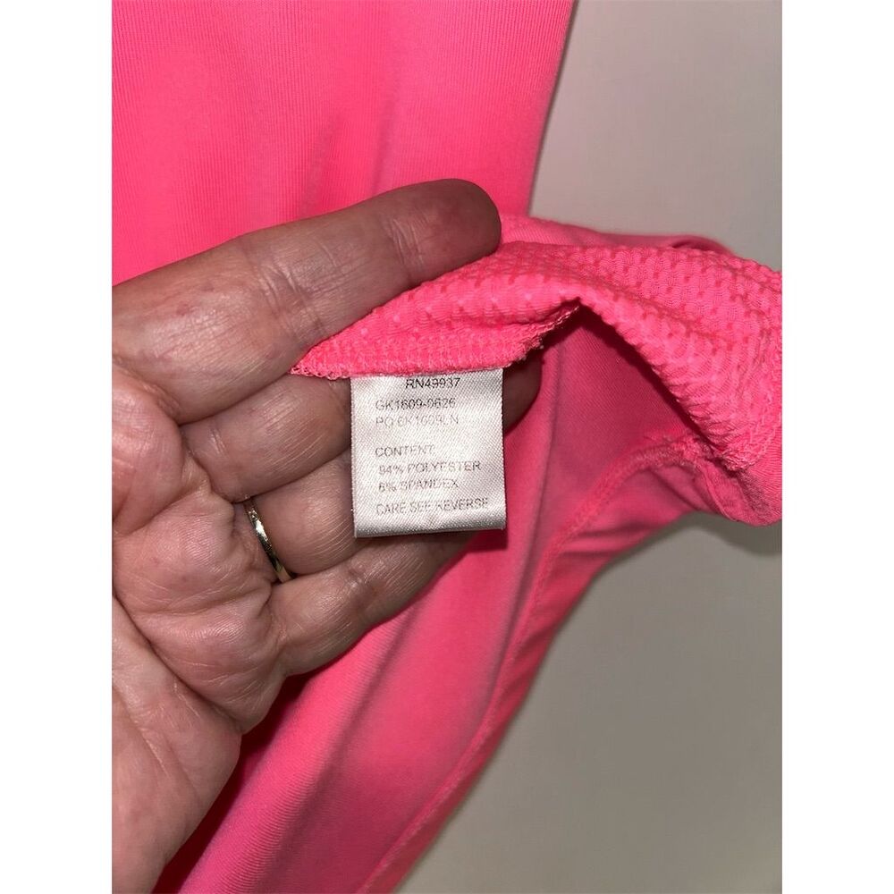Tail Women's Sleeveless Golf Polo Shirt M Pink 1/4 Zip Summer Casual - Picture 4 of 6